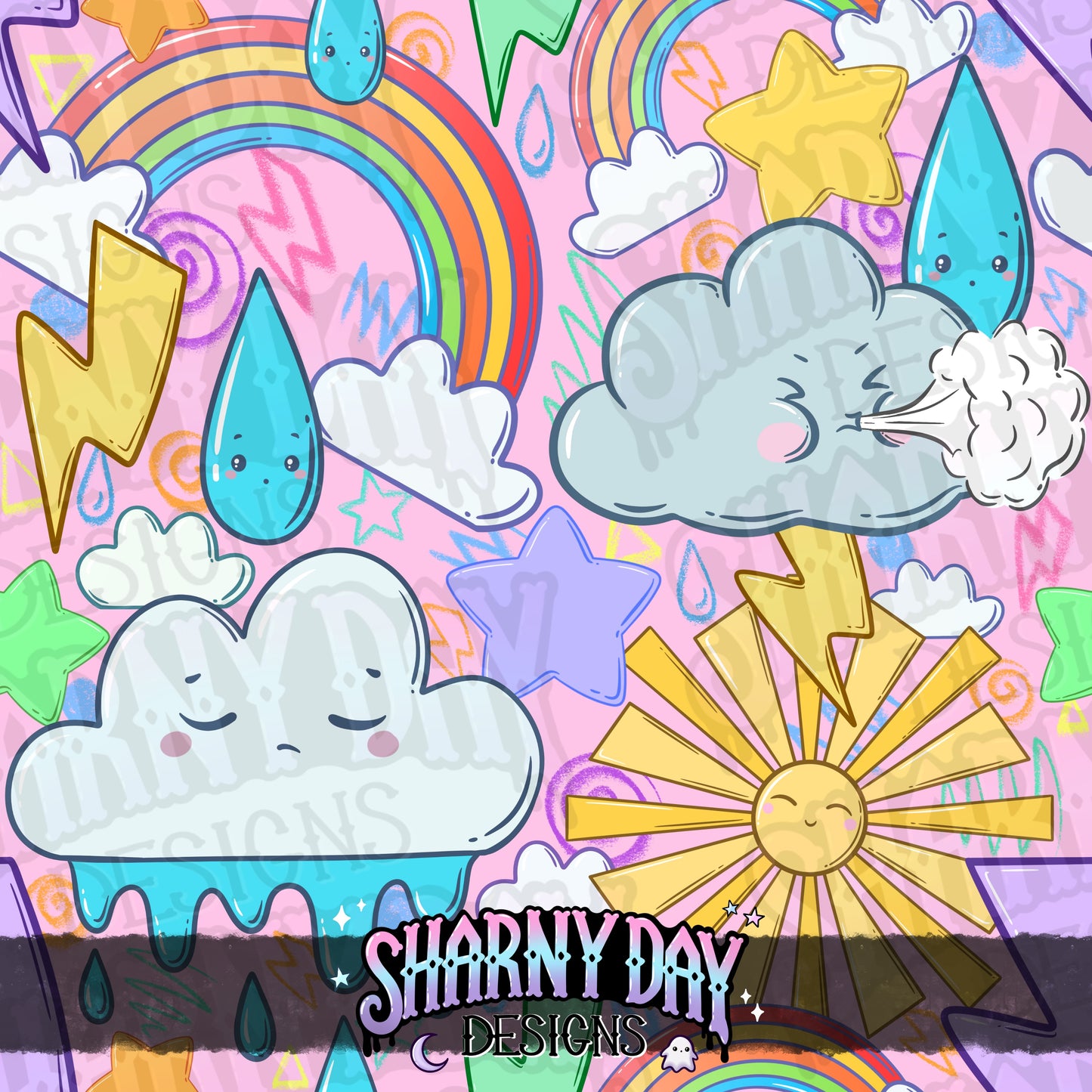 Decora Weather Seamless Pattern Design