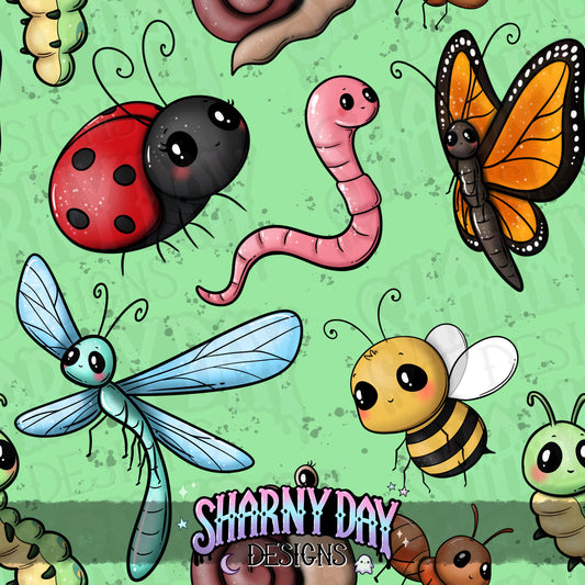 Happy Bugs Exclusive Seamless Pattern Design