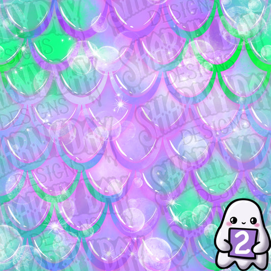 Mermaid Scales Exclusive Seamless Pattern