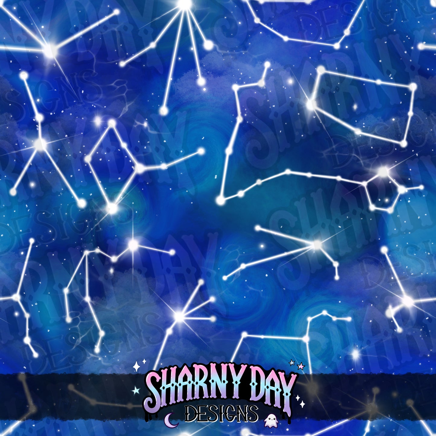 Zodiac Constellations Limited Exclusive Seamless Pattern
