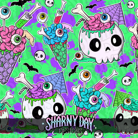 Zombie Sweet Treats Exclusive Seamless Pattern Design