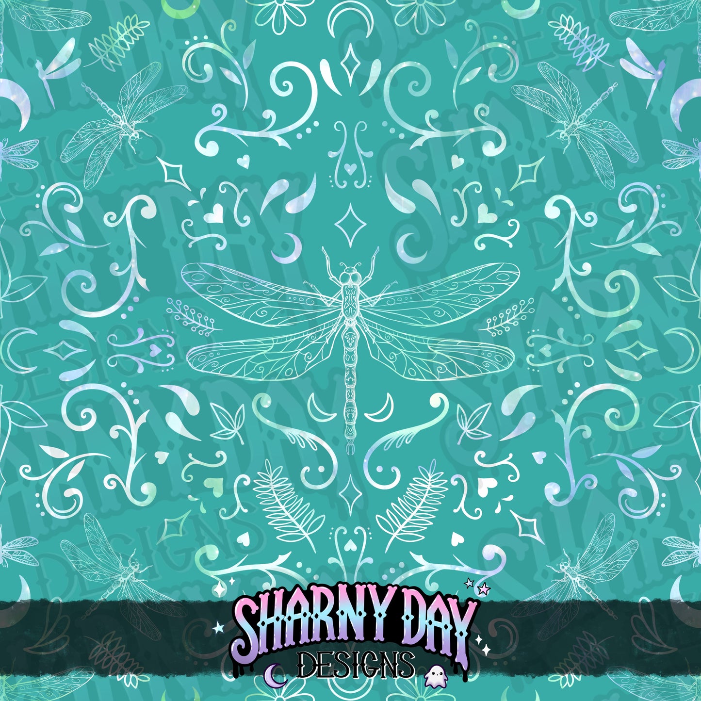 Dragonflies non-exclusive Seamless Pattern Design