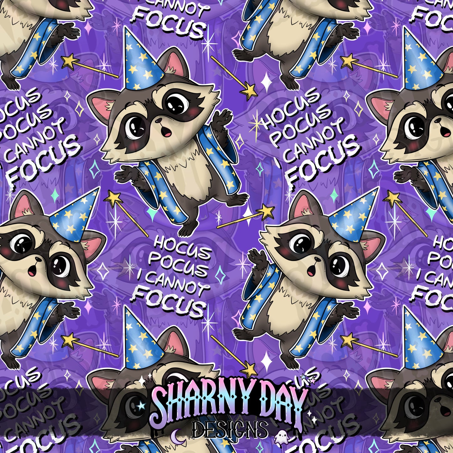 Hocus Pocus I Cannot Focus Exclusive Seamless Pattern Design