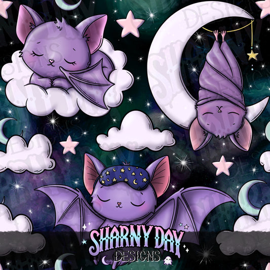Dreamy Bats Exclusive Seamless Pattern Design