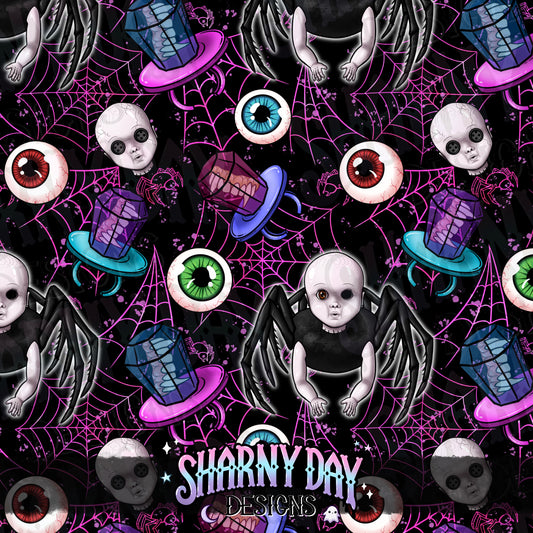 Creepy Spider Baby Exclusive Seamless Pattern Design