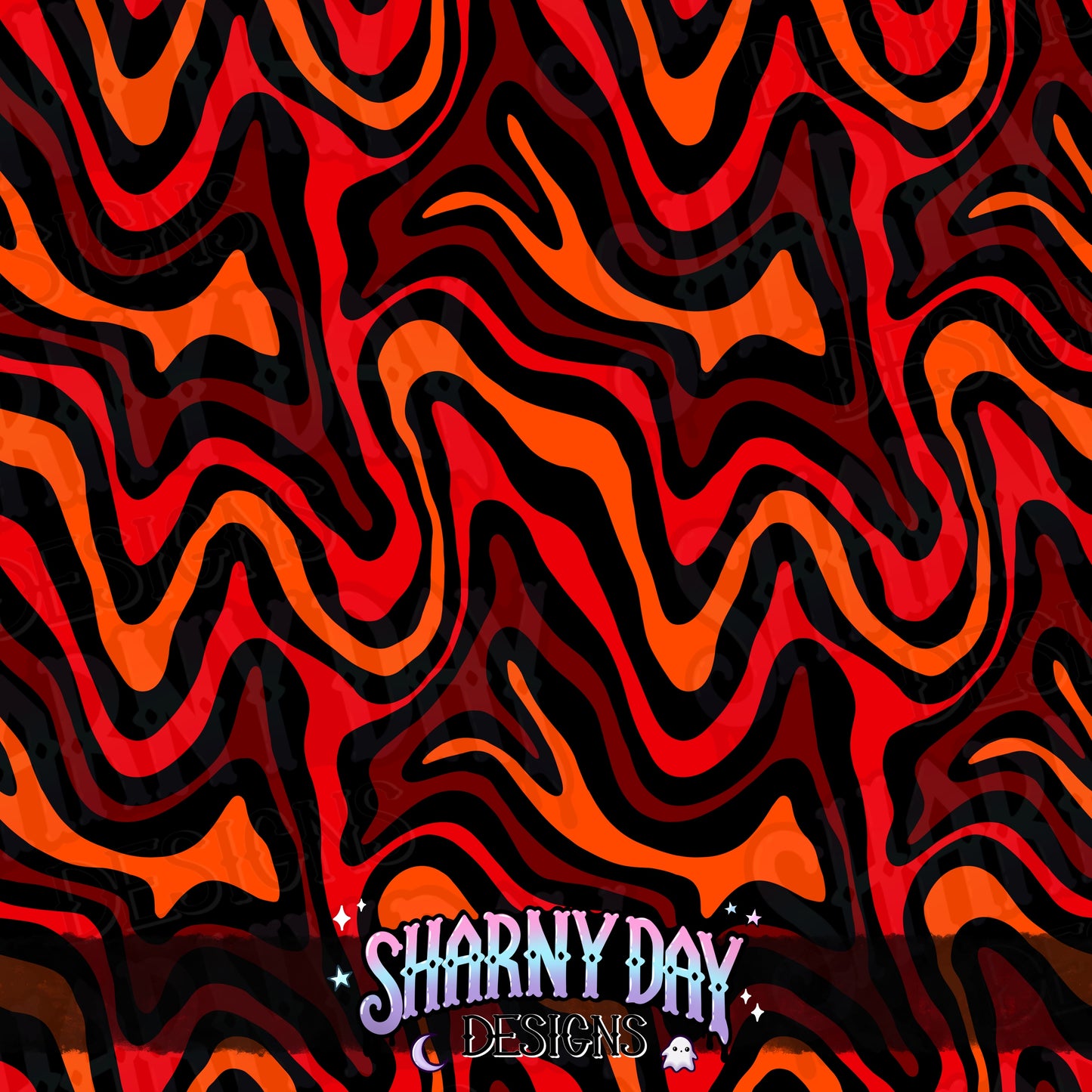 Retro Swirly Vibes Exclusive Seamless Pattern Design