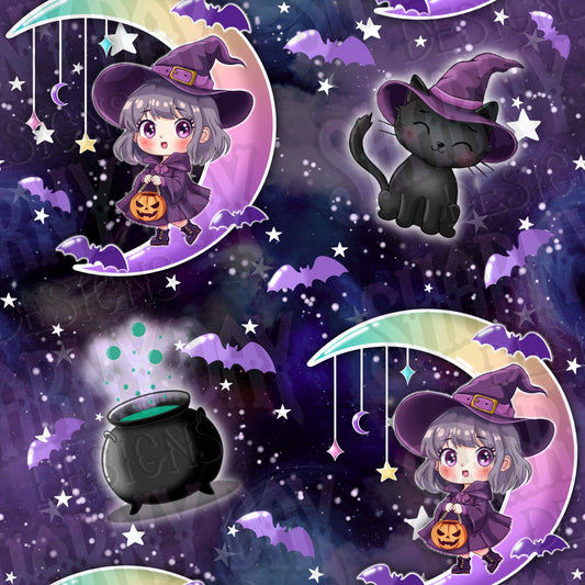 Little Witch Exclusive Seamless Pattern Design