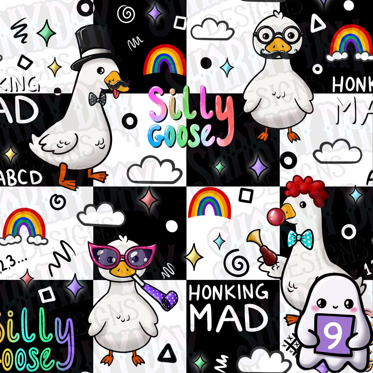 Silly Goose Exclusive Seamless Pattern Design