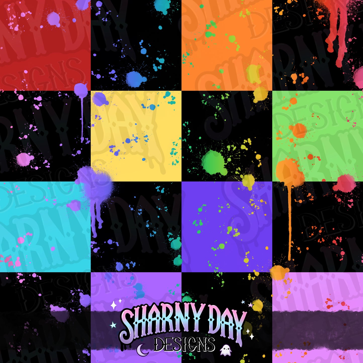 Simple Grunge Checks non-exclusive Seamless Pattern Design