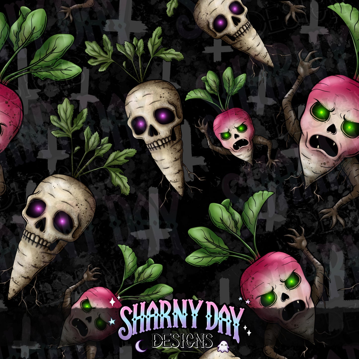 Angry Veggies Exclusive Seamless Pattern Design