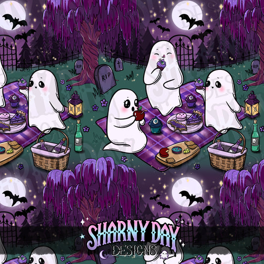 Haunted Graveyard Picnic Limited Seamless Pattern