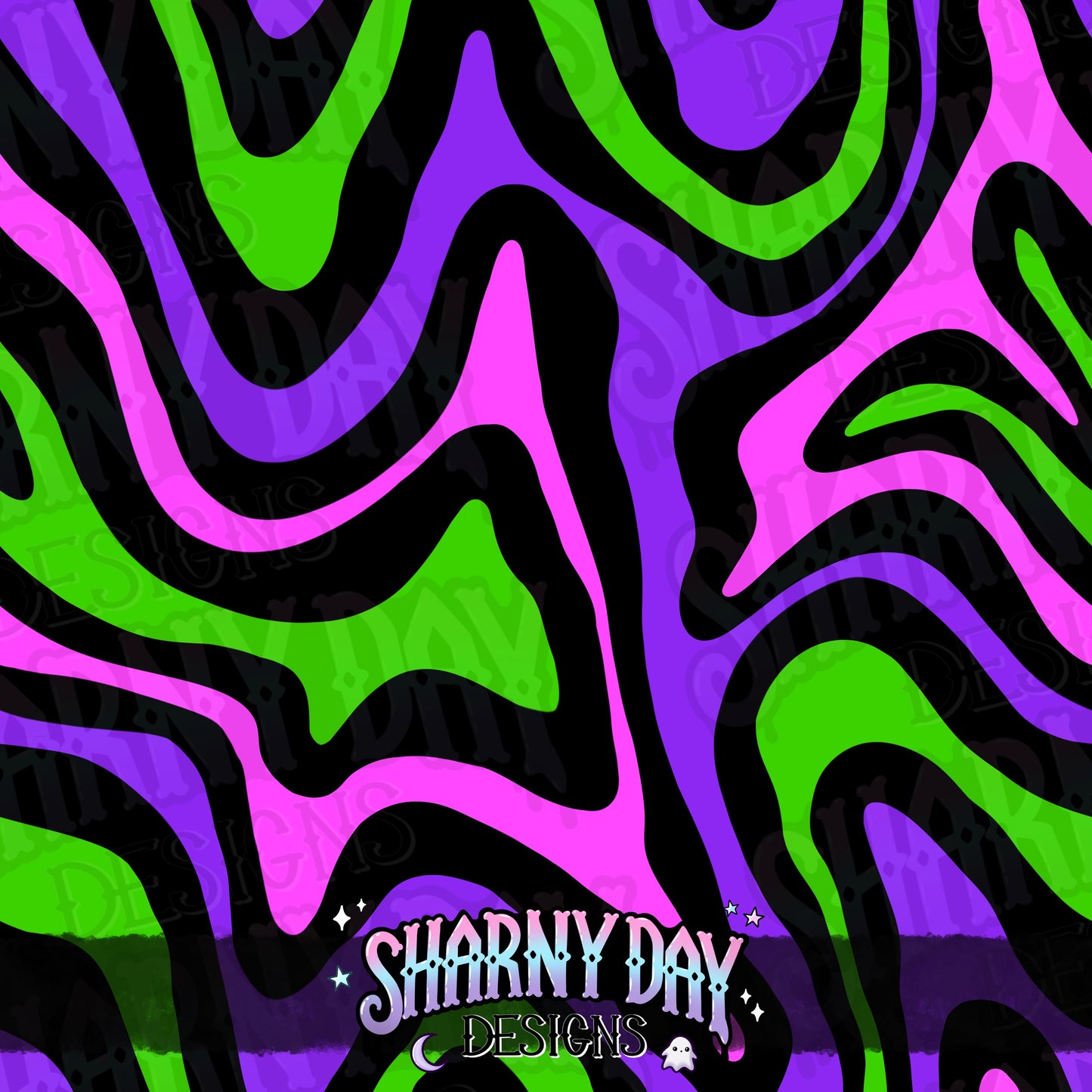 Retro Swirly Vibes Exclusive Seamless Pattern Design