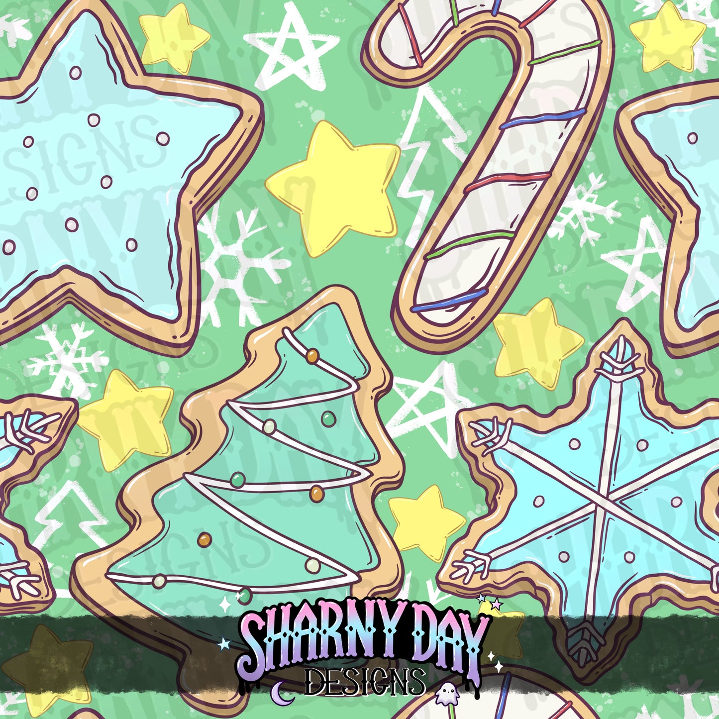 Winter Cookies Exclusive Seamless Pattern Design