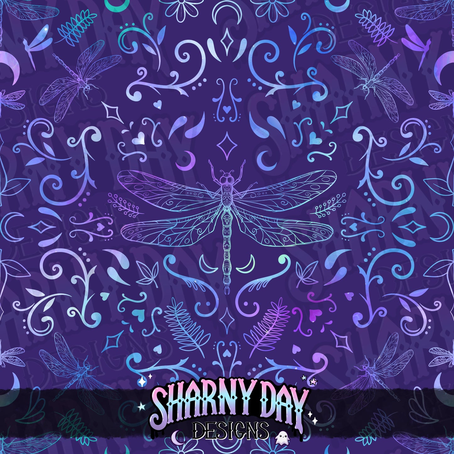 Dragonflies non-exclusive Seamless Pattern Design