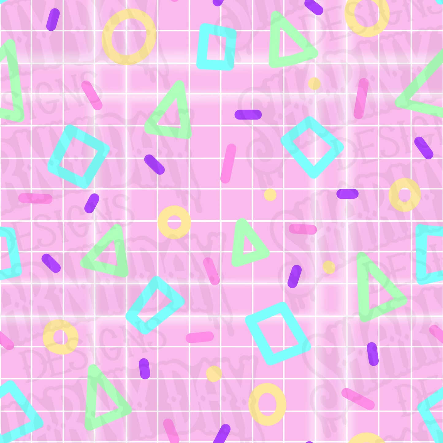 Pastel Retro Grid Non-exclusive Seamless Patterns - Bundle of 5