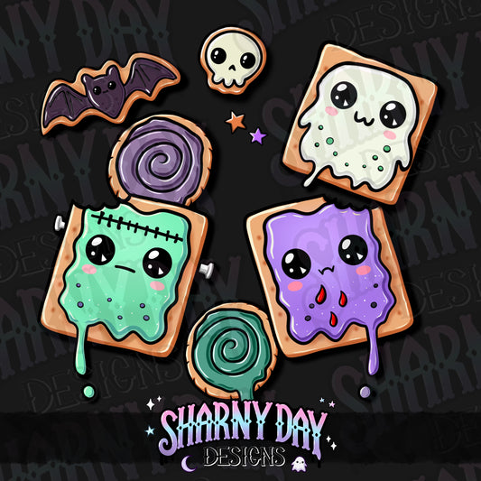 Kawaii Spoopy Treats non-exclusive PNG - 8 x files bundle
