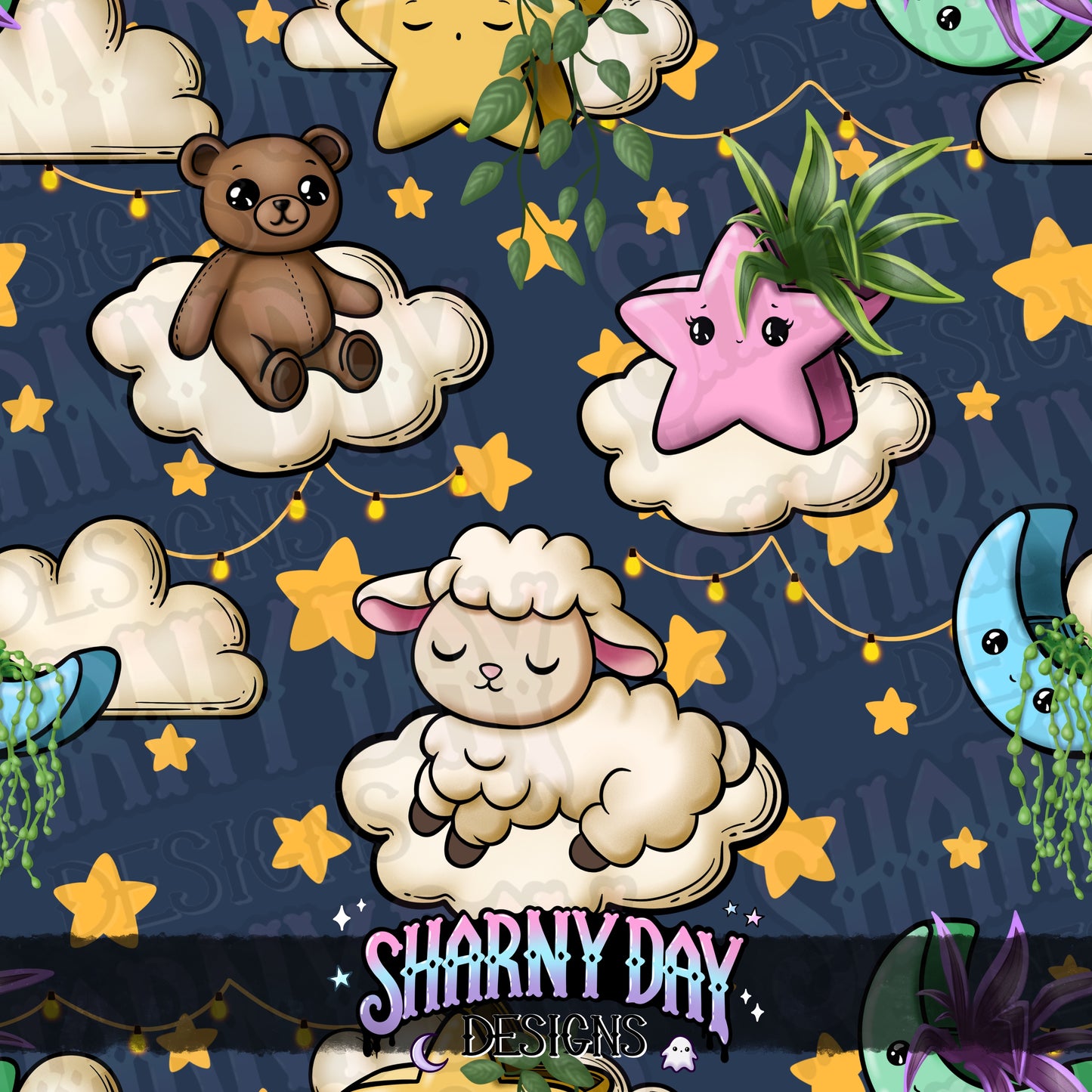 Sleepy Cozy Exclusive Seamless Pattern Design
