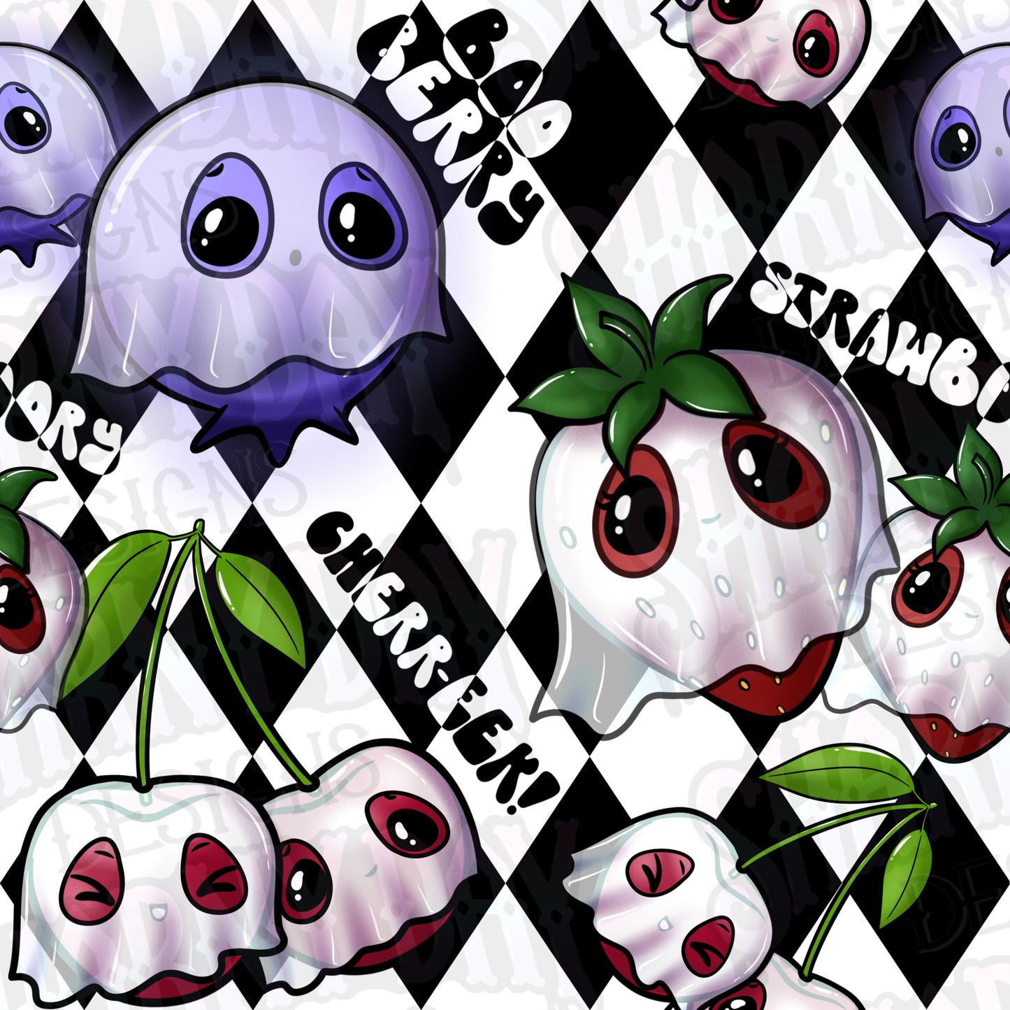 Fruity Boos Exclusive Seamless Pattern Design