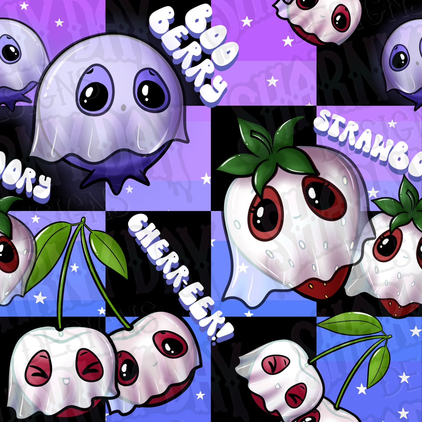 Fruity Boos Exclusive Seamless Pattern Design