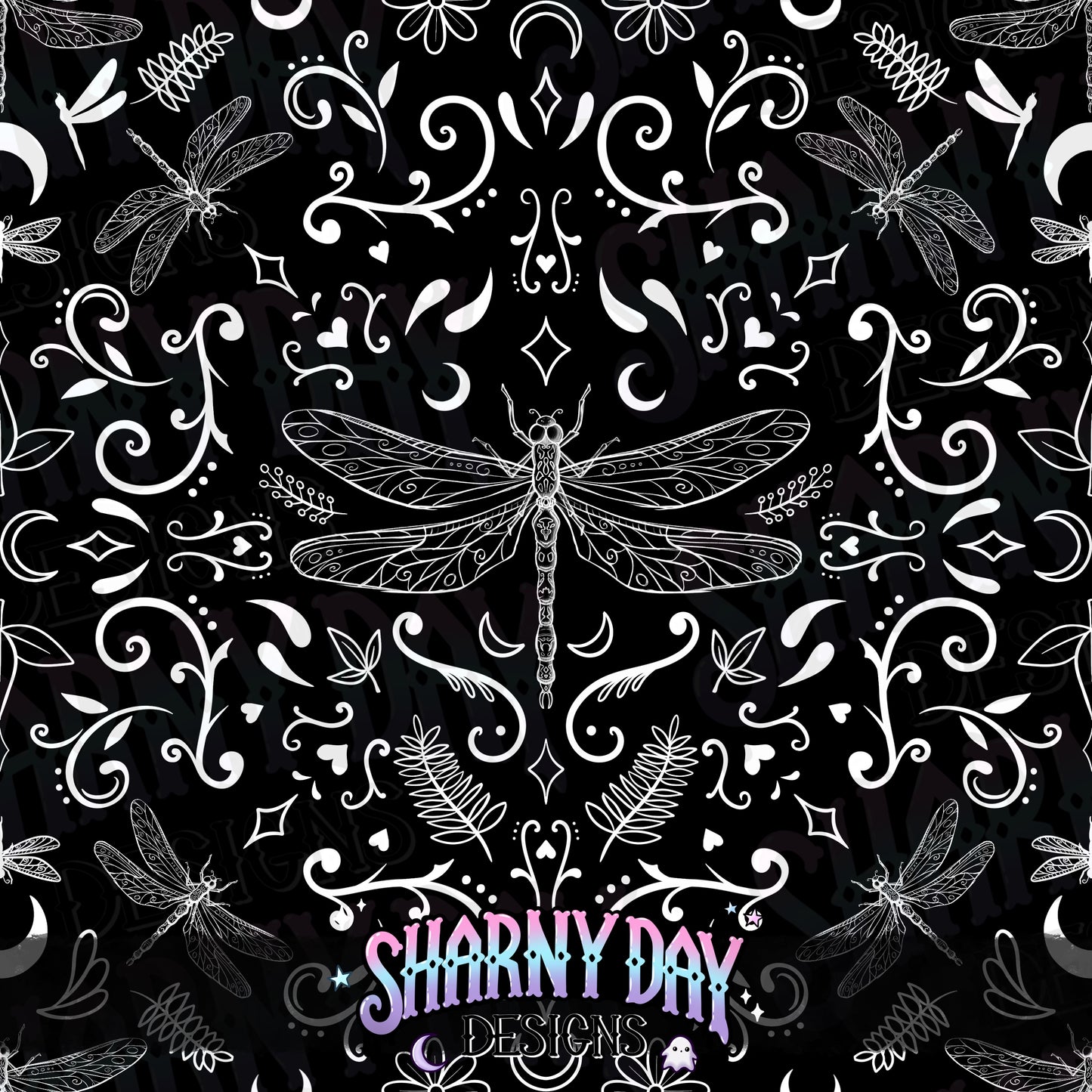 Dragonflies non-exclusive Seamless Pattern Design