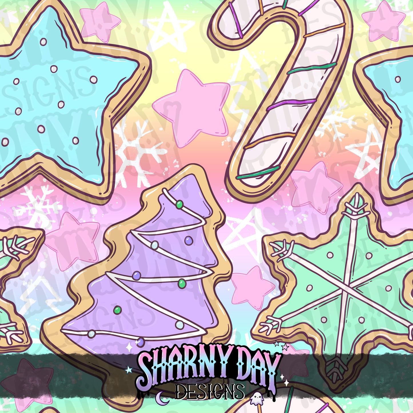Winter Cookies Exclusive Seamless Pattern Design