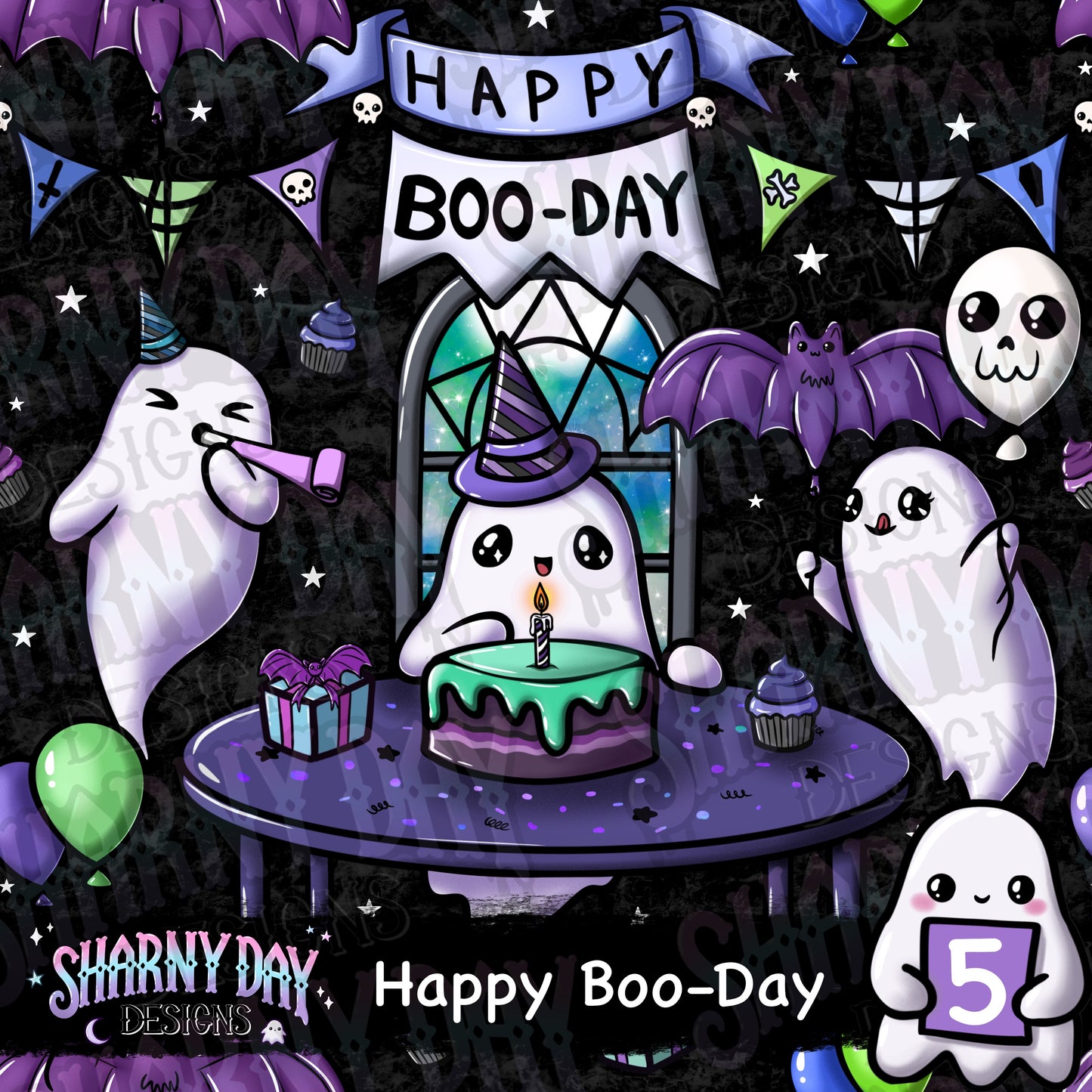 Happy Boo-Day Exclusive Seamless Pattern