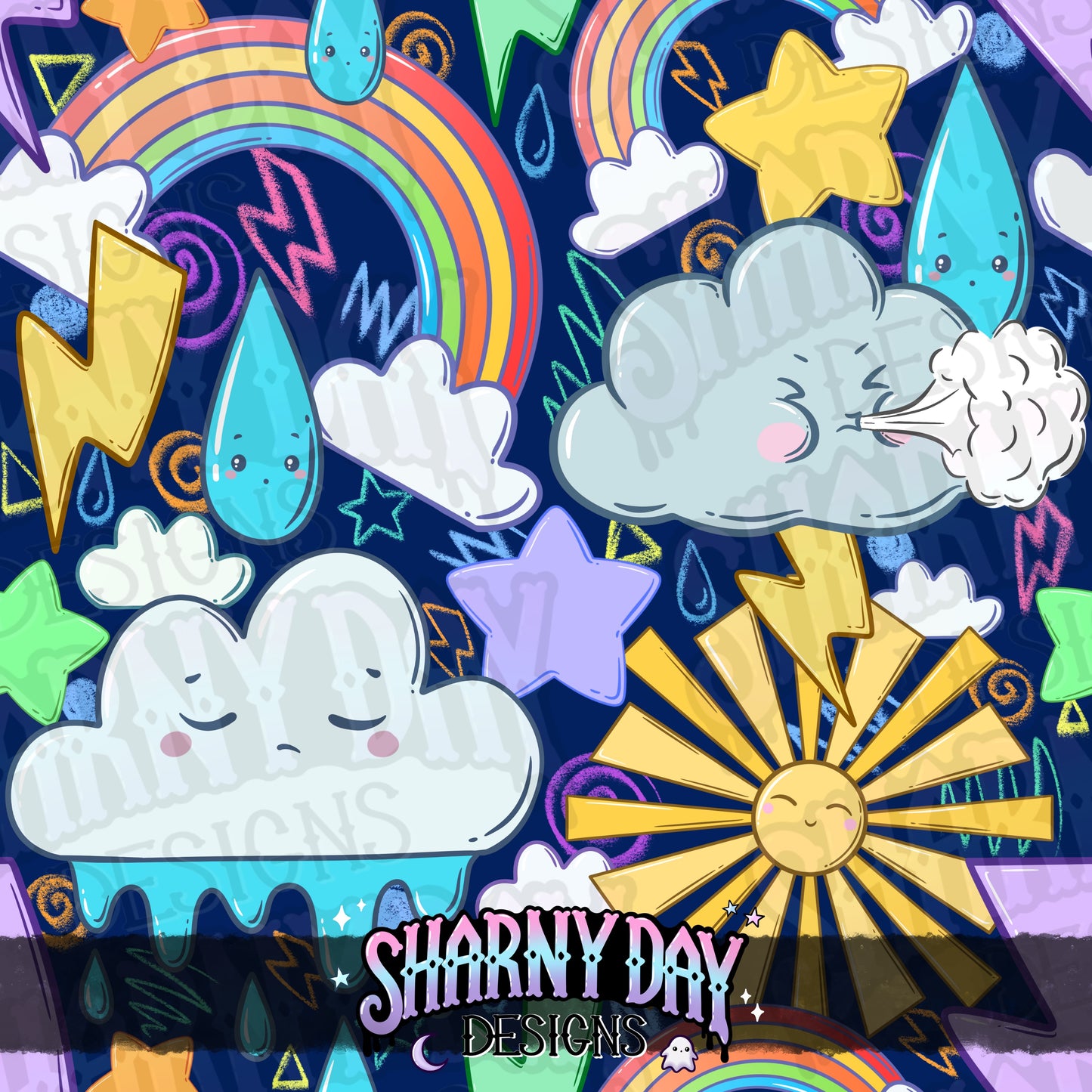 Decora Weather Seamless Pattern Design