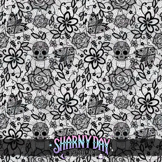 HEXTOBER - Gothic Floral Lace non-exclusive Seamless Pattern Design