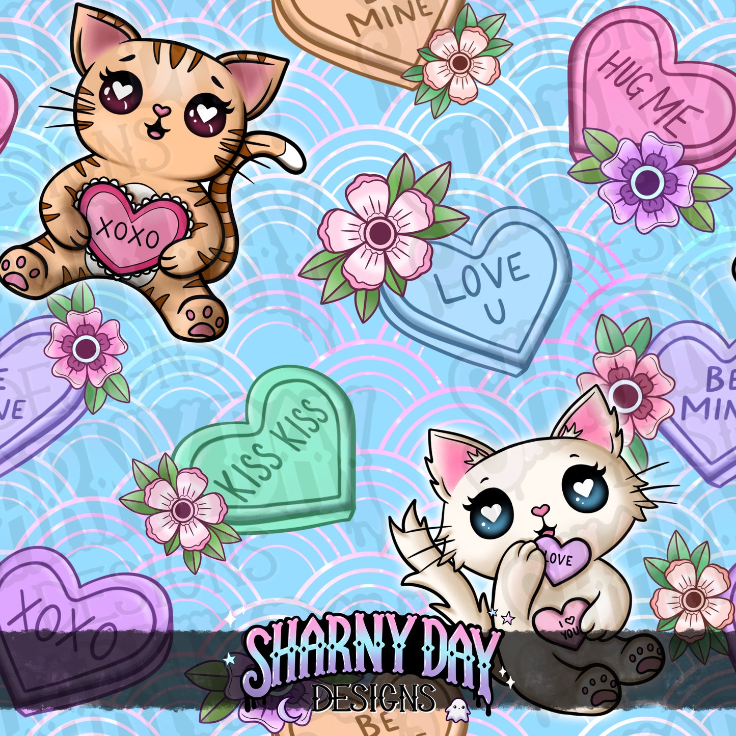 Kitty Sweethearts Exclusive Seamless Pattern Design