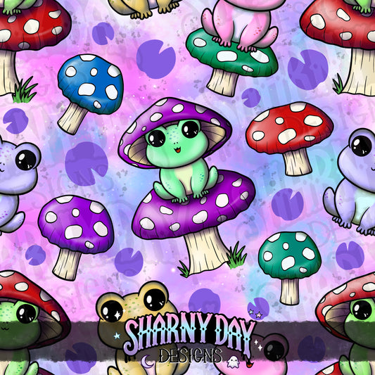 HEXTOBER - This Frog is a Fungi - Exclusive Seamless Pattern Design