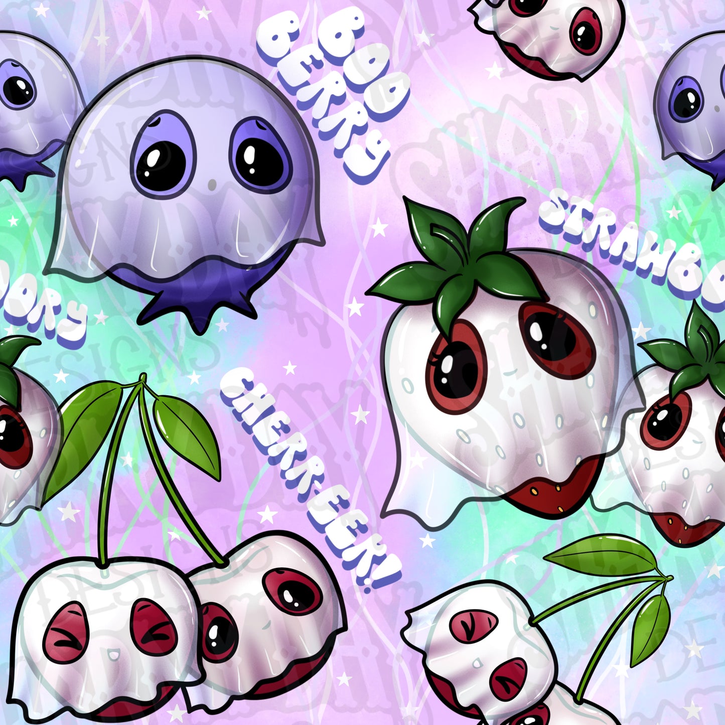 Fruity Boos Exclusive Seamless Pattern Design