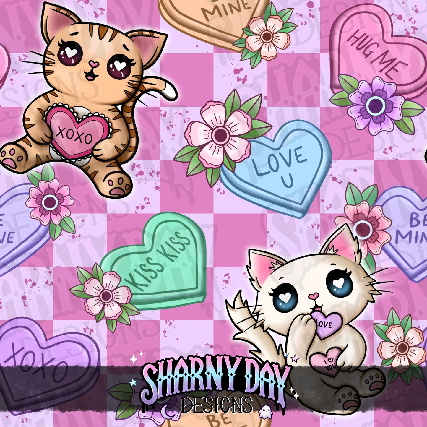 Kitty Sweethearts Exclusive Seamless Pattern Design