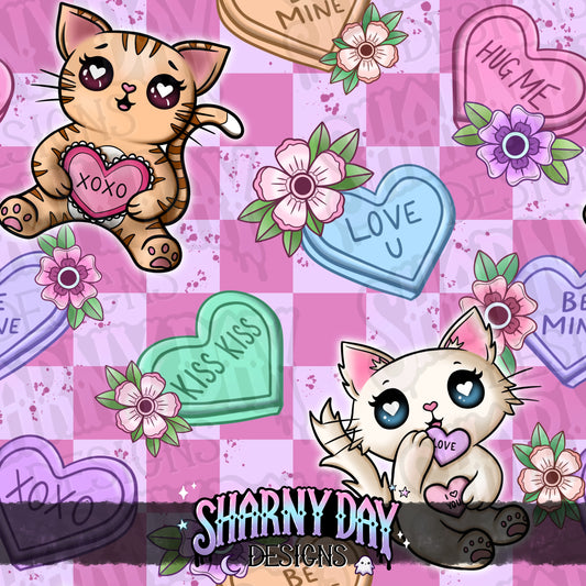 Kitty Sweethearts Exclusive Seamless Pattern Design