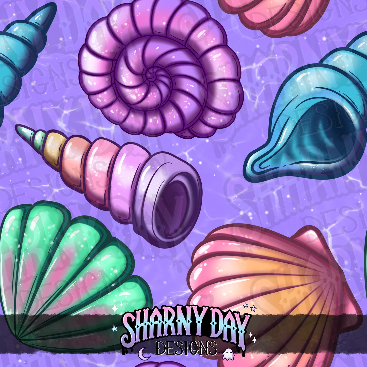 Summer Shells Limited Seamless Pattern
