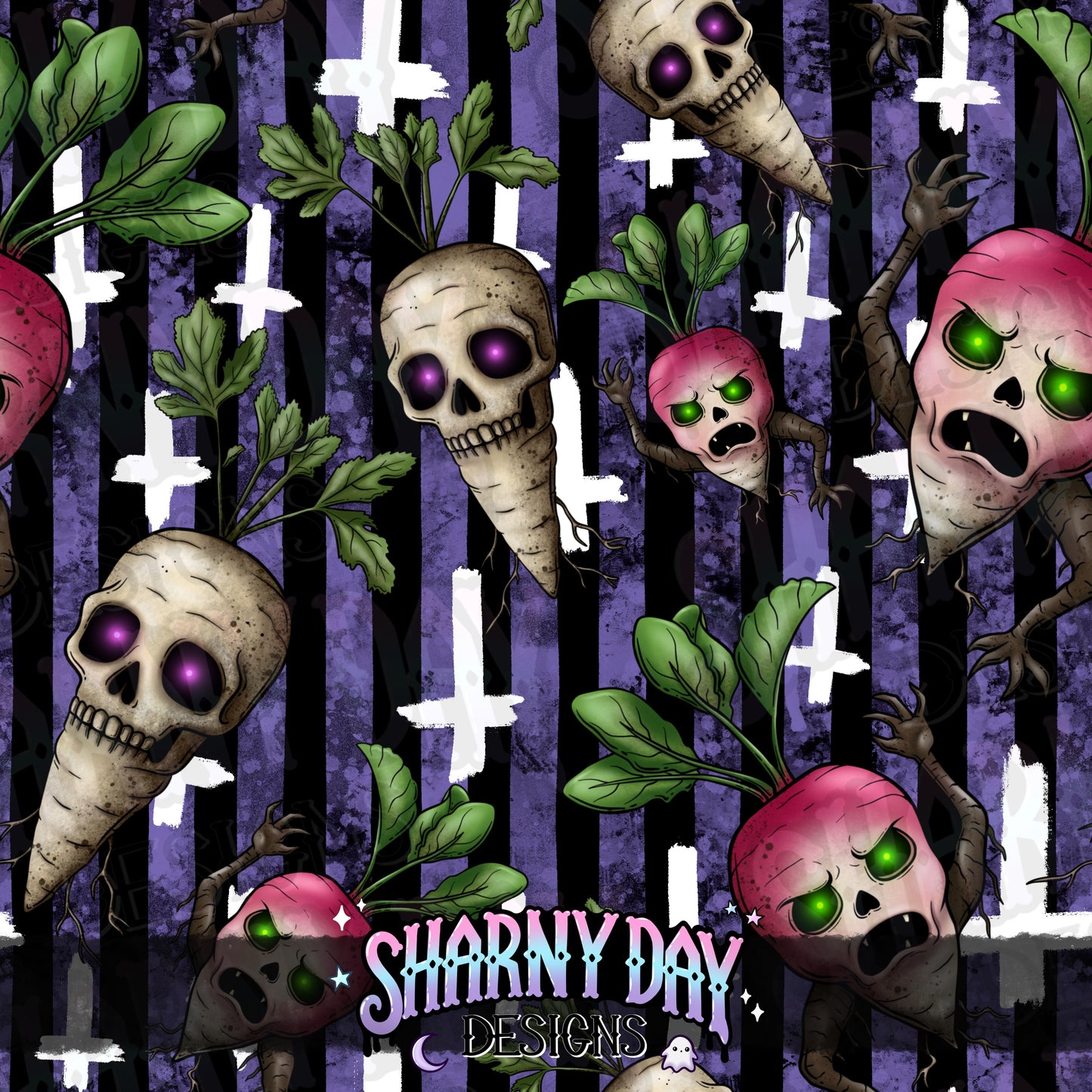 Angry Veggies Exclusive Seamless Pattern Design