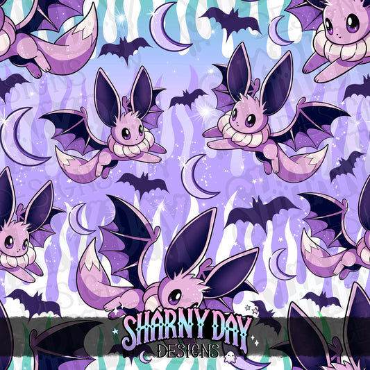 Eevee Bat non-exclusive Seamless Pattern Design