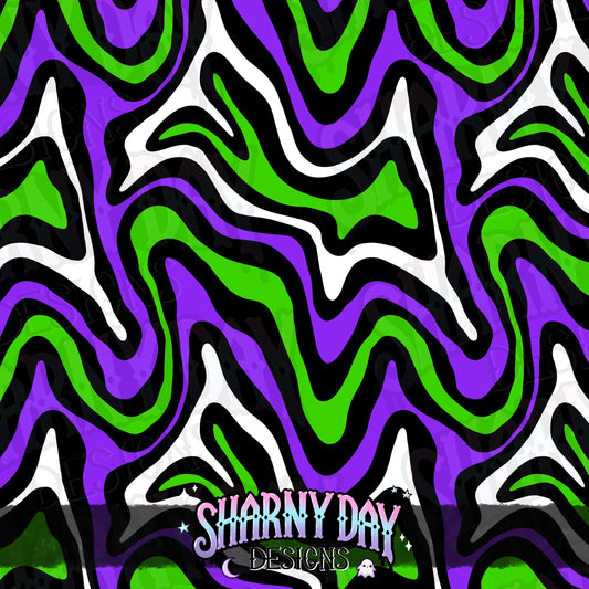 Retro Swirly Vibes Exclusive Seamless Pattern Design