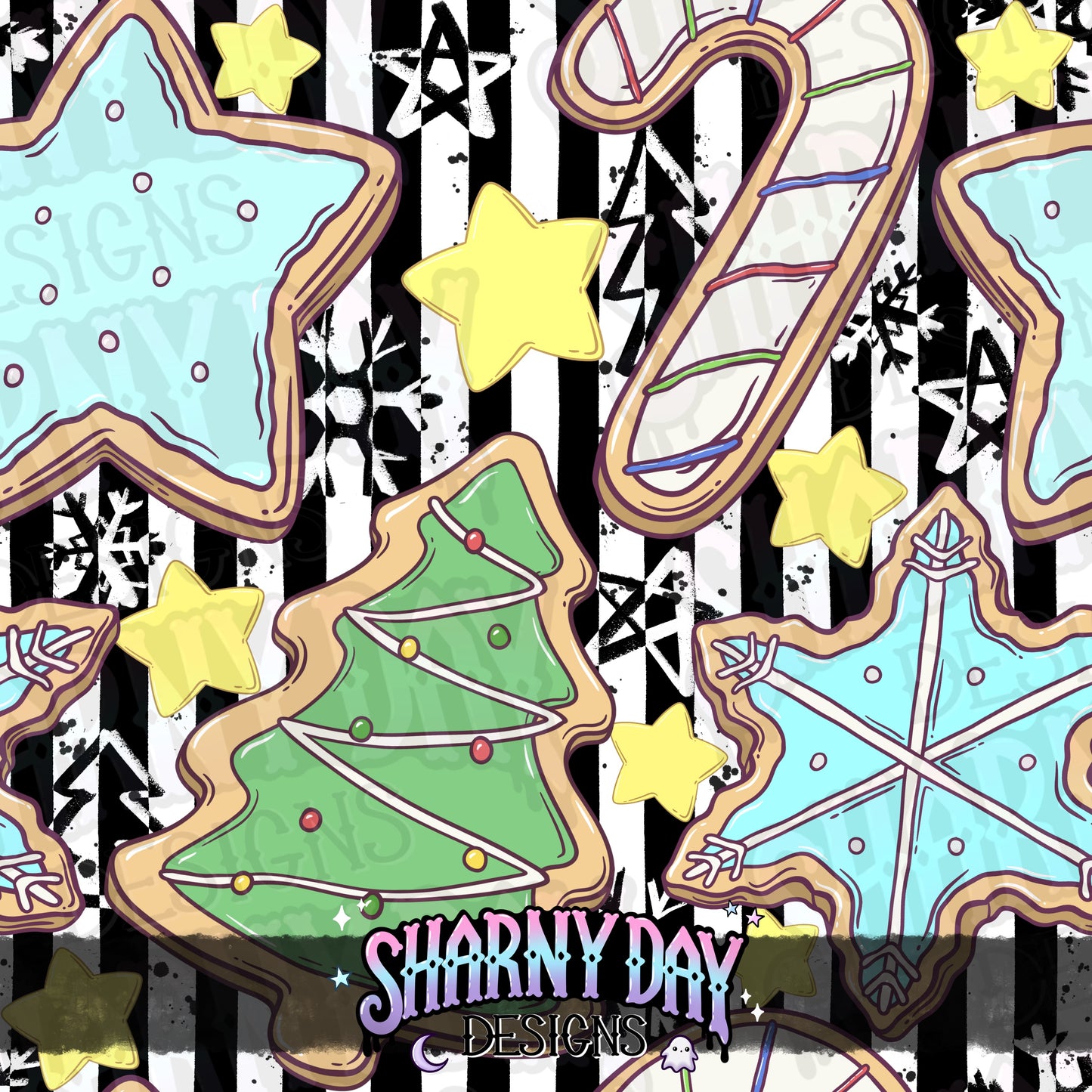 Winter Cookies Exclusive Seamless Pattern Design
