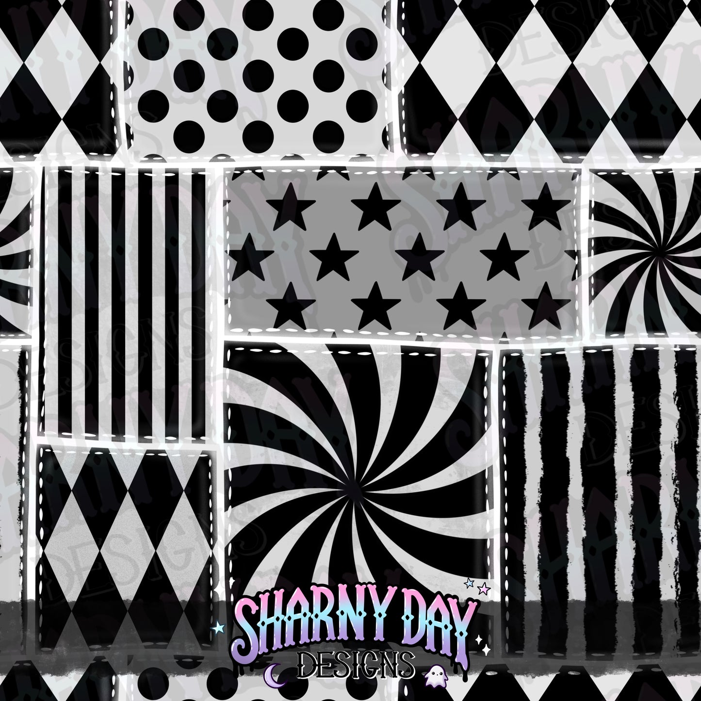 HEXTOBER - Circus Patchwork non-exclusive Seamless Pattern Design