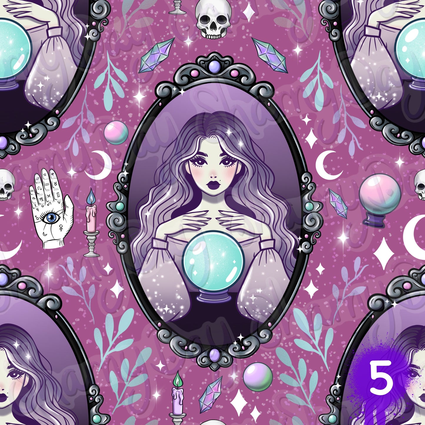 Fortune Teller Exclusive Seamless Pattern