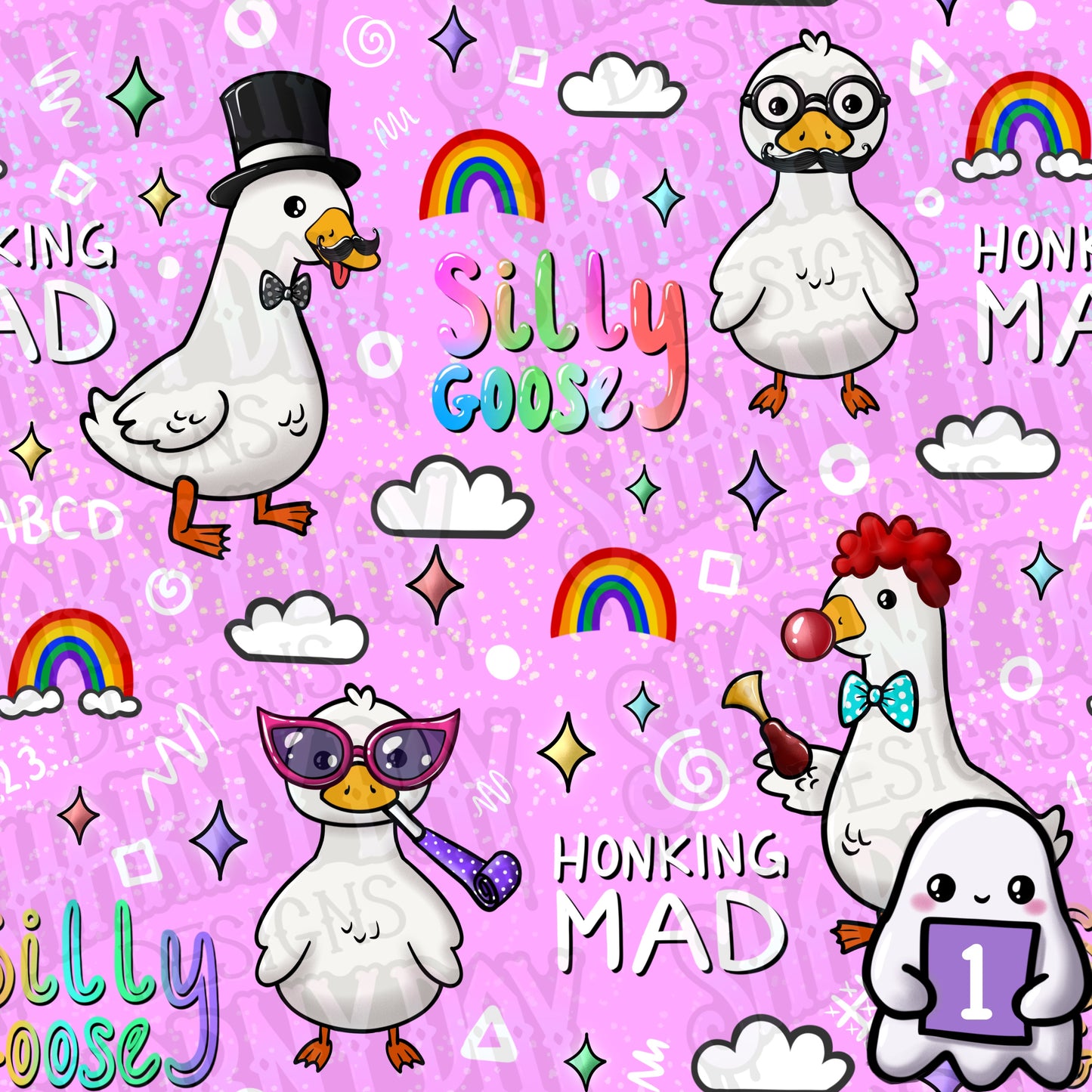 Silly Goose Exclusive Seamless Pattern Design