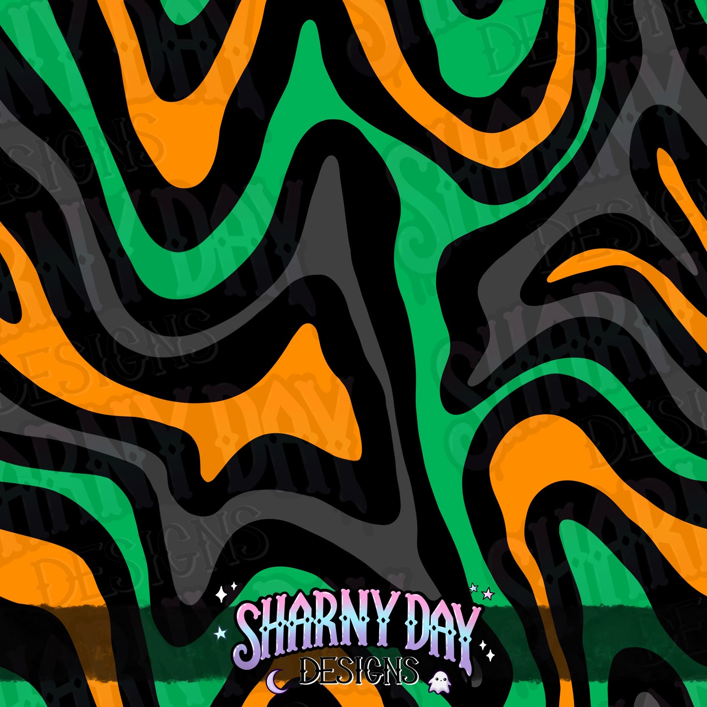 Retro Swirly Vibes Exclusive Seamless Pattern Design