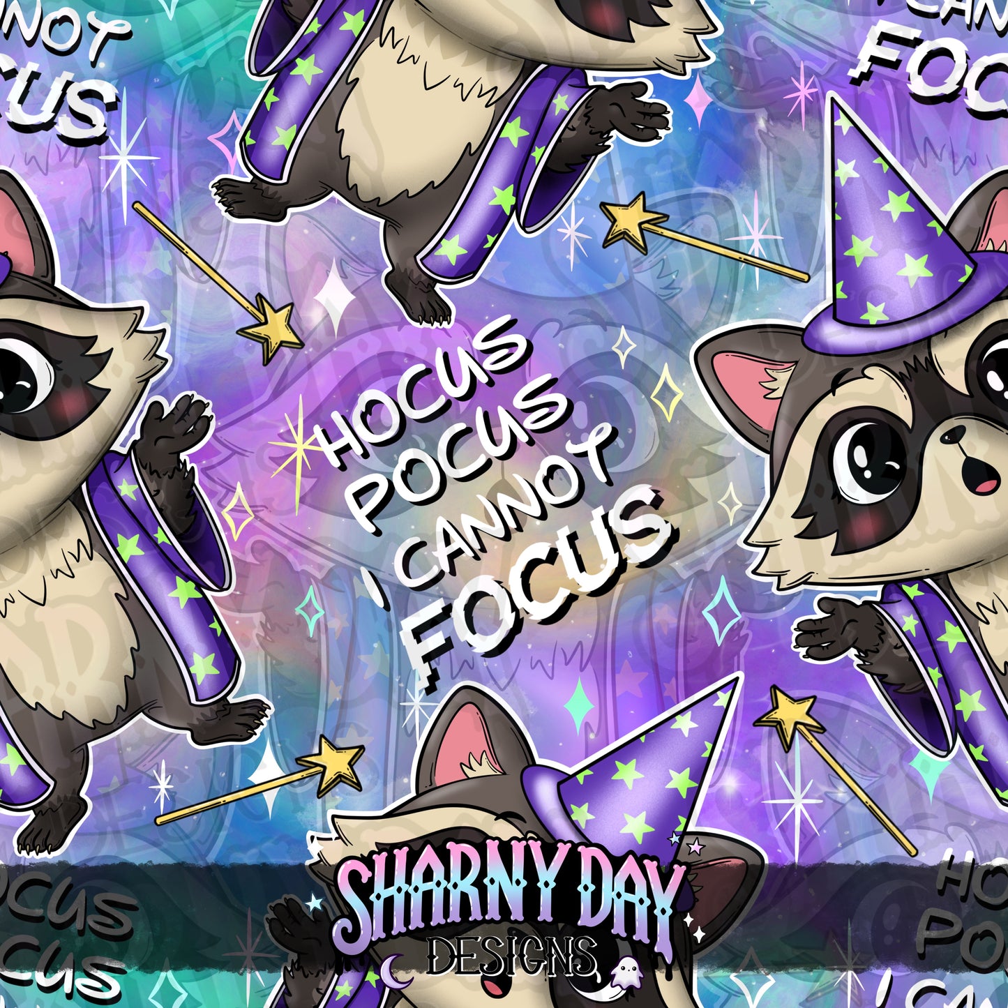 Hocus Pocus I Cannot Focus Exclusive Seamless Pattern Design
