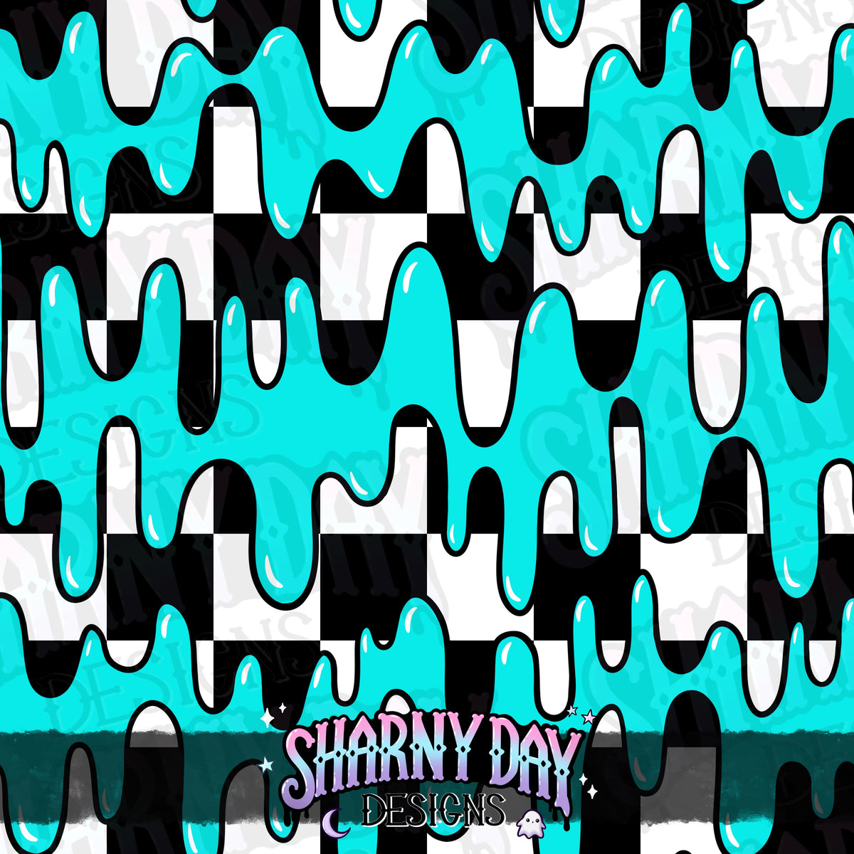 HEXTOBER - Slime (liquid) - non-exclusive Seamless Pattern Design (bundle available separately)