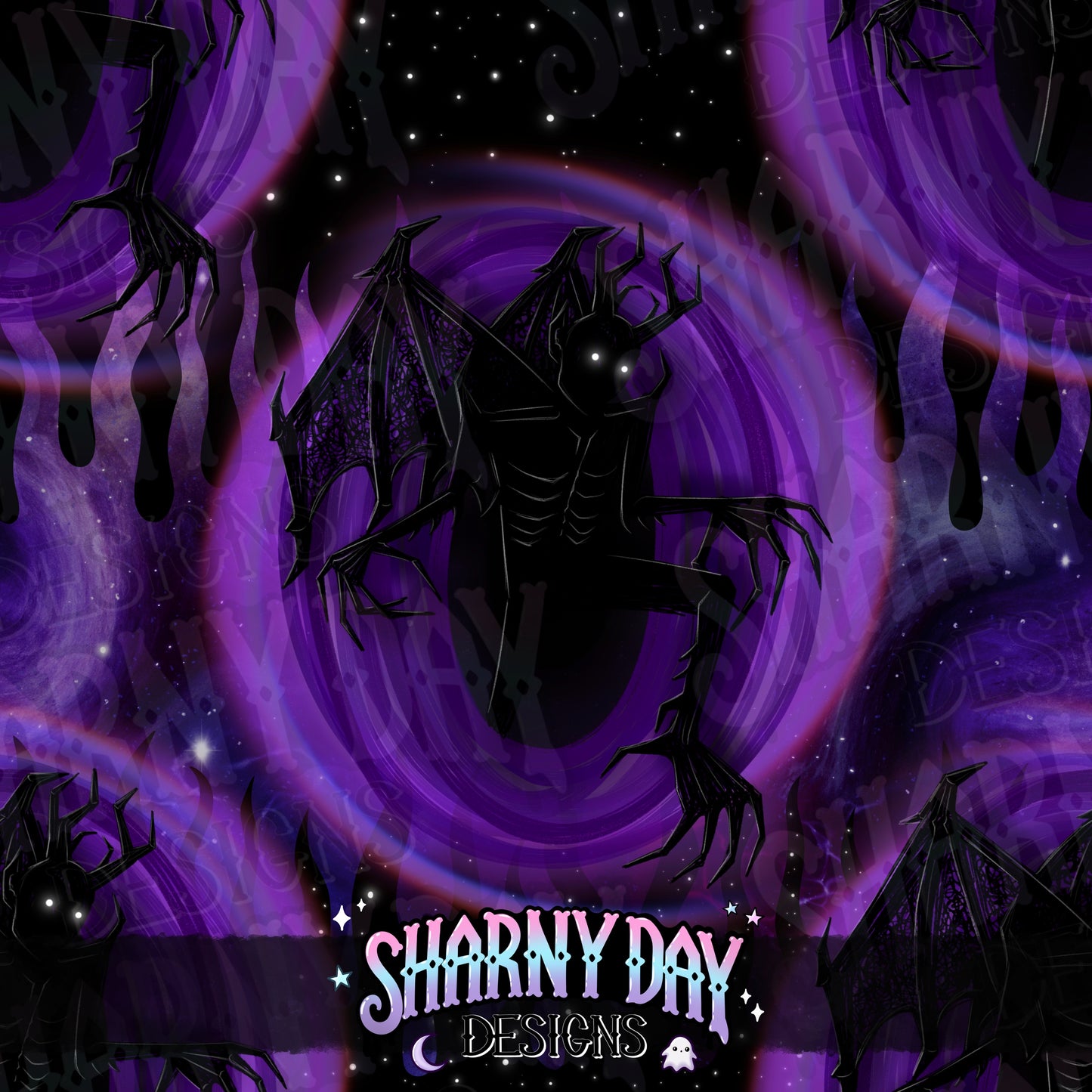 HEXTOBER - Void Demon Exclusive Seamless Pattern Design + FREE sub