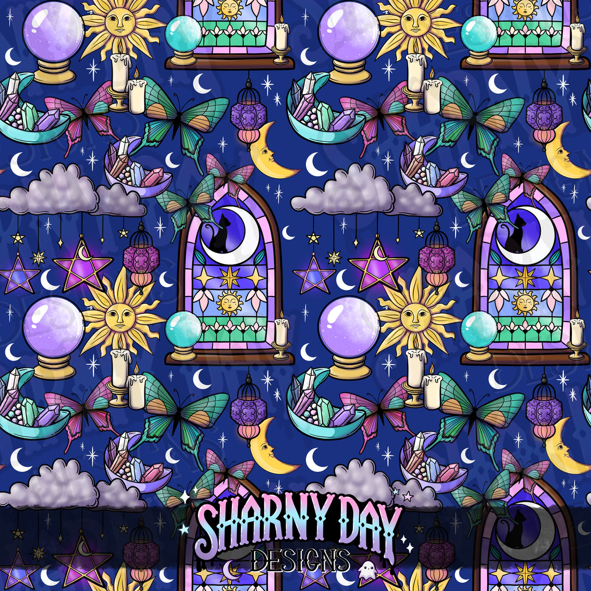 HEXTOBER - Whimsical Vibes non-exclusive Seamless Pattern Design