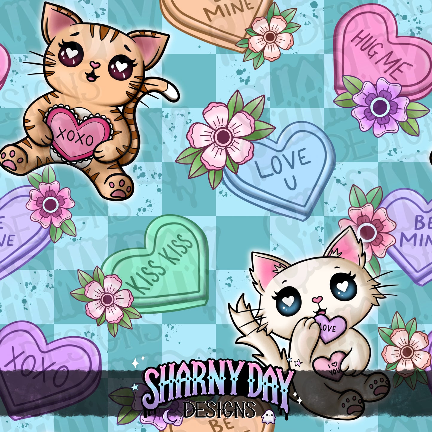 Kitty Sweethearts Exclusive Seamless Pattern Design