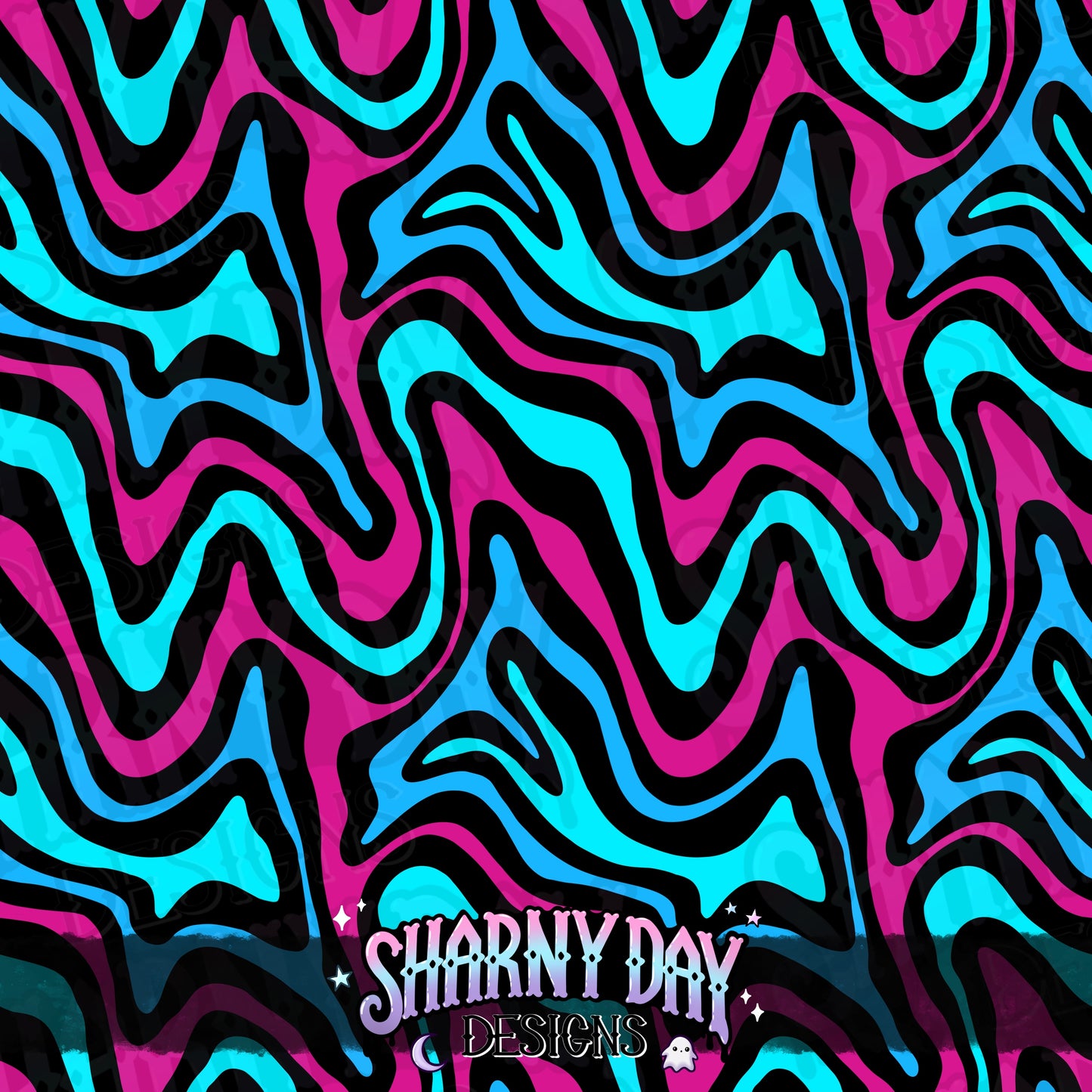 Retro Swirly Vibes Exclusive Seamless Pattern Design