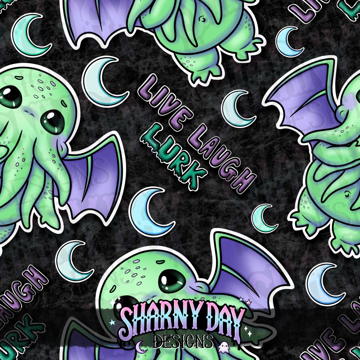 HEXTOBER - Eldritch Kawaii Cthulhu Limited Exclusive Seamless Pattern