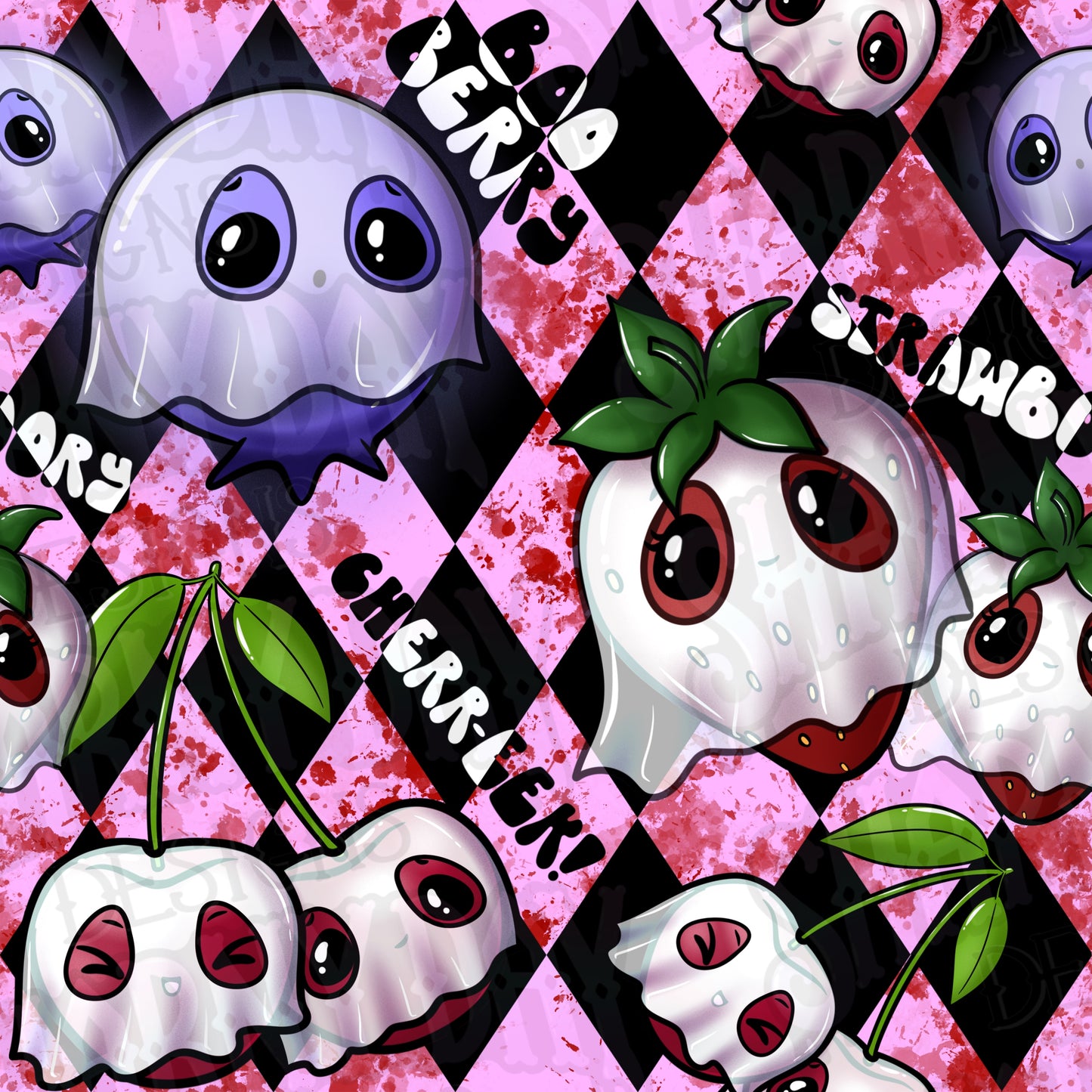 Fruity Boos Exclusive Seamless Pattern Design